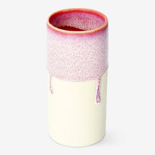 Vase Cylinder Dia 5,5 Cm Running Glaze