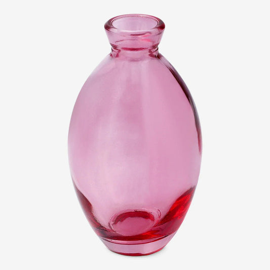 Vase Glass Dia 7.5 H: 11.5Cm Light Pink