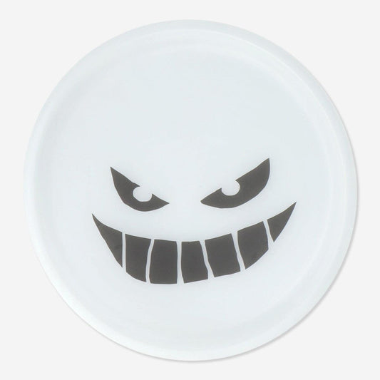 Plate Glowinthedark Pumpkin Reusable4Pc
