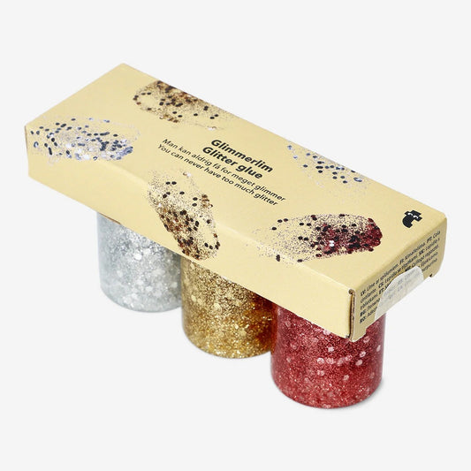 3Pk Glitter Glue - Xmas
